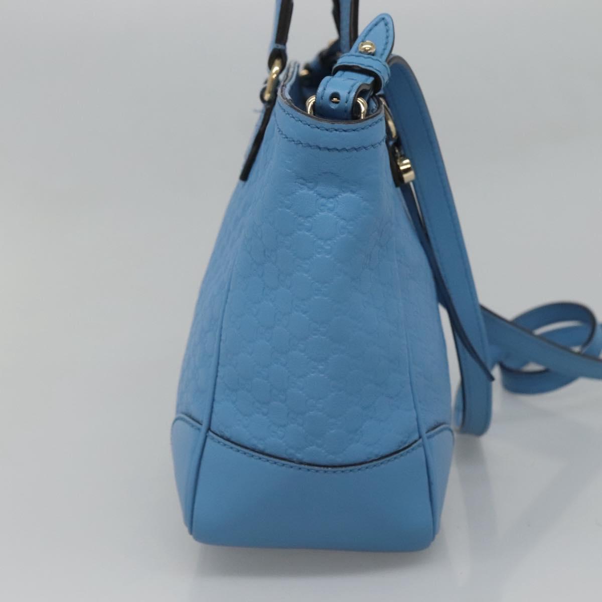 Gucci Micro Guccissima Blue Leather Handbag