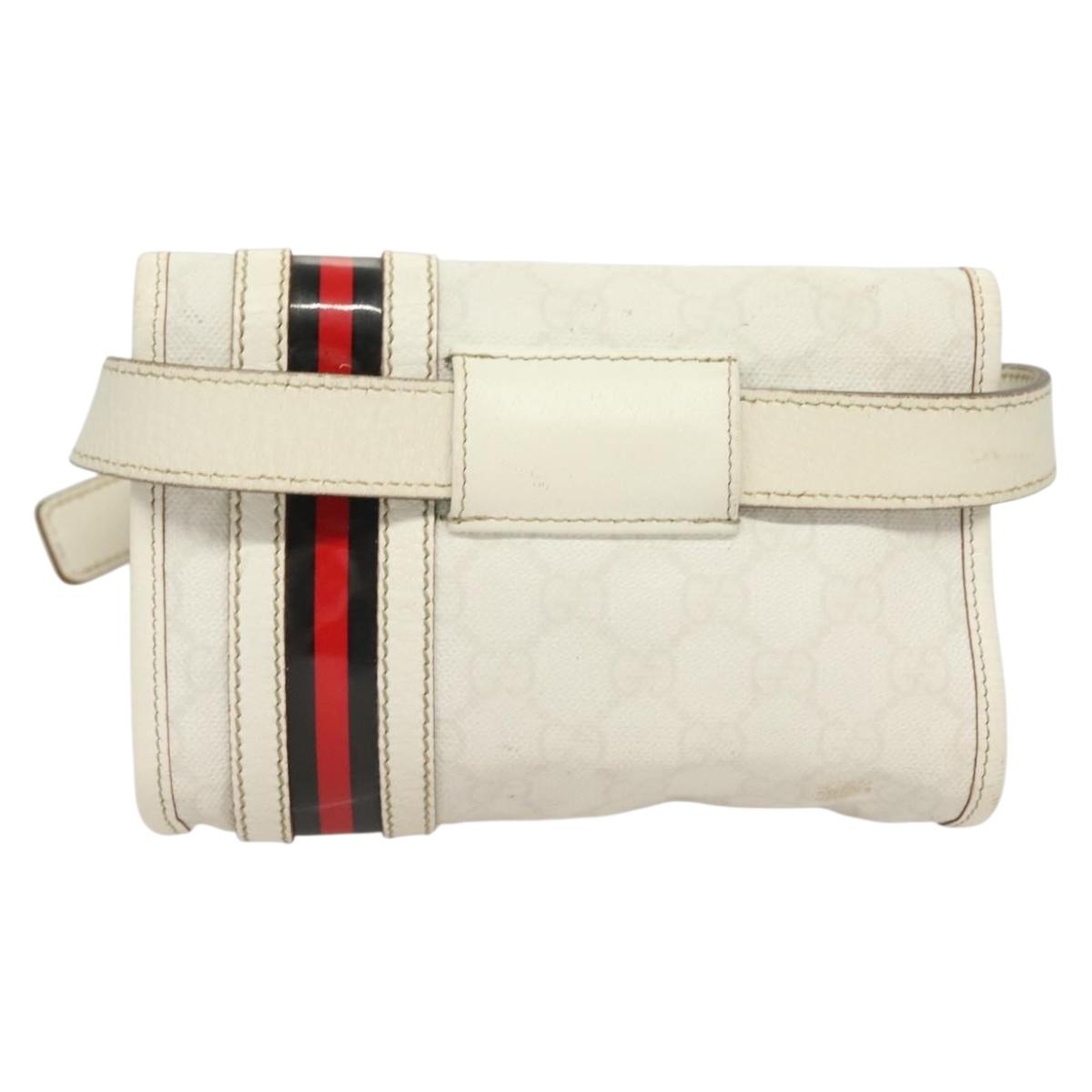 Gucci Belt Bag White Pvc Clutch Bag