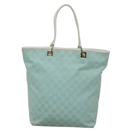 Gucci Gg Canvas Blue Canvas Tote Bag