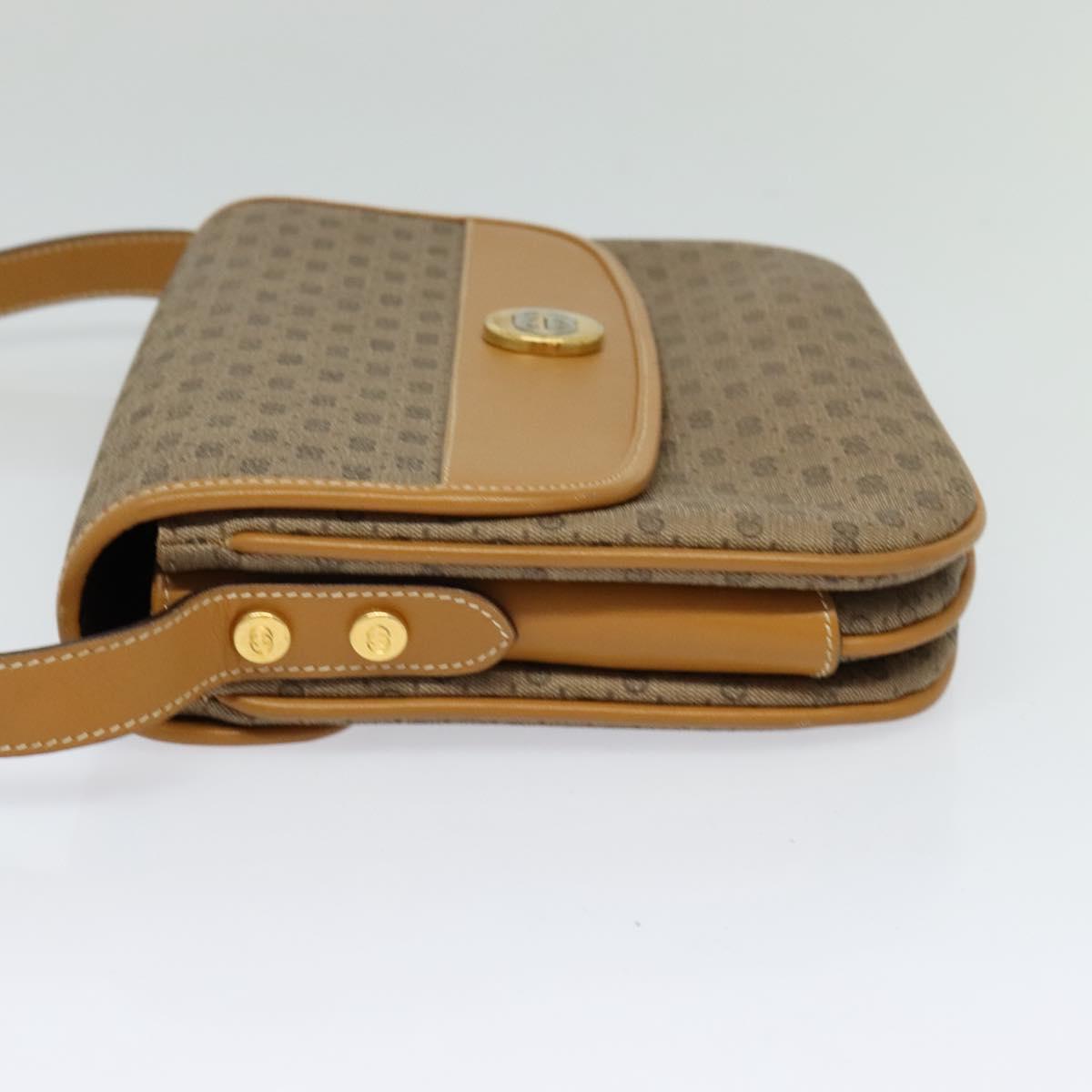 Gucci Micro Small Gg Canvas Brown Canvas Shoulder Bag