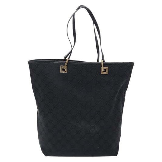 Gucci Gg Canvas Black Canvas Tote Bag