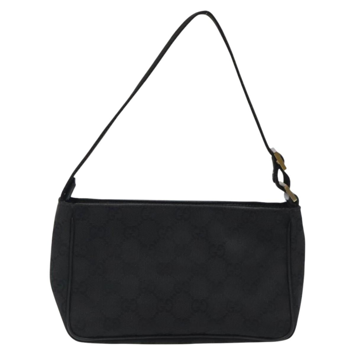 Gucci Gg Canvas Black Canvas Clutch Bag