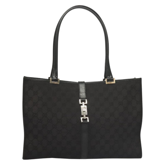 Gucci Jackie Black Canvas Tote Bag