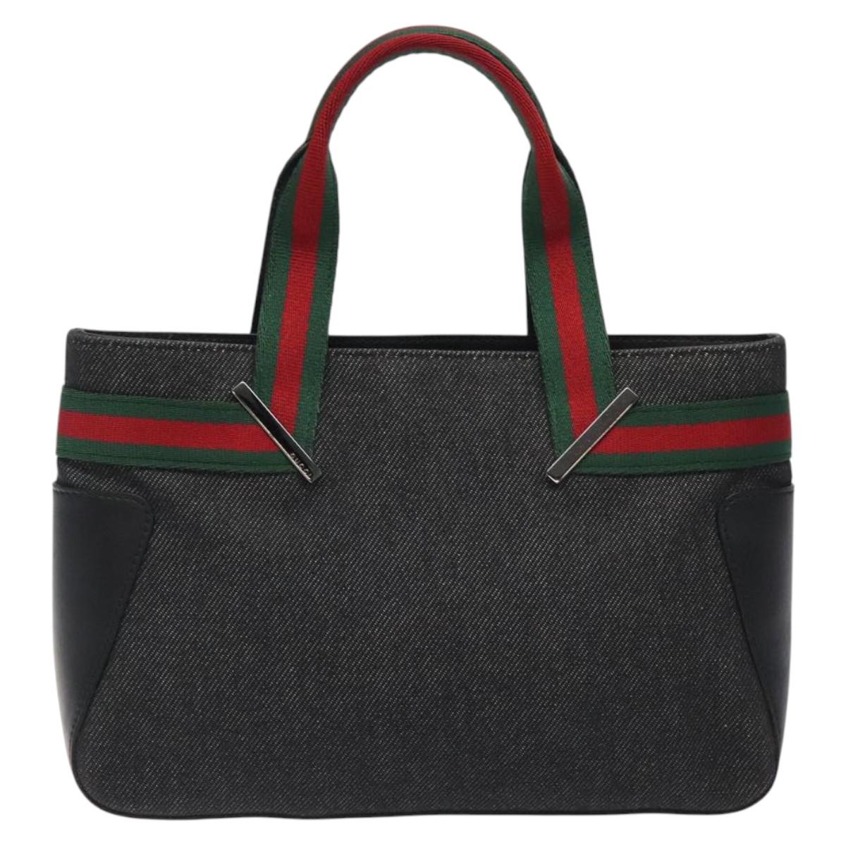 Gucci Web Black Canvas Handbag