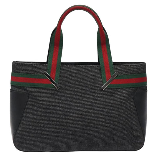 Gucci Web Black Canvas Handbag