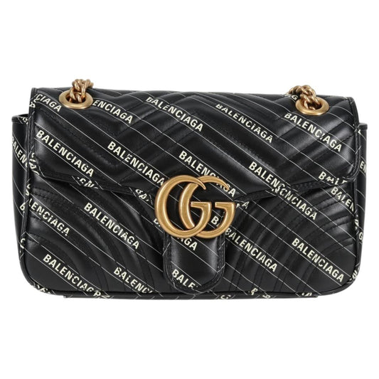 Gucci Marmont Black Leather Shoulder Bag