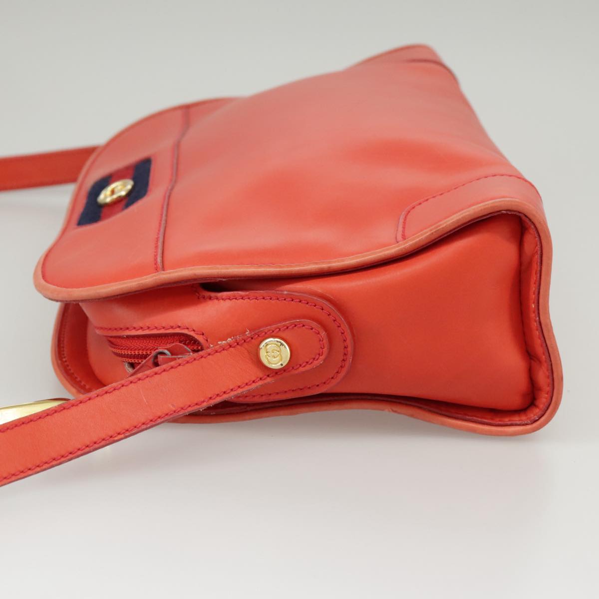 Gucci Ophidia Orange Leather Shoulder Bag