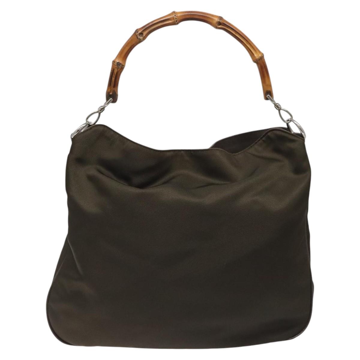 Gucci Bamboo Brown Synthetic Handbag