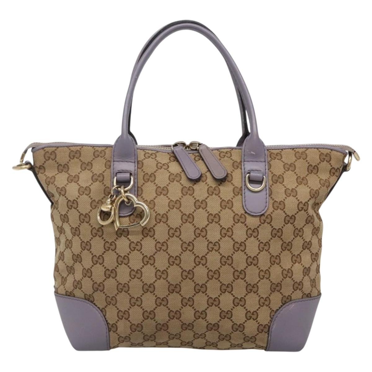 Gucci Gg Canvas Brown Canvas Tote Bag