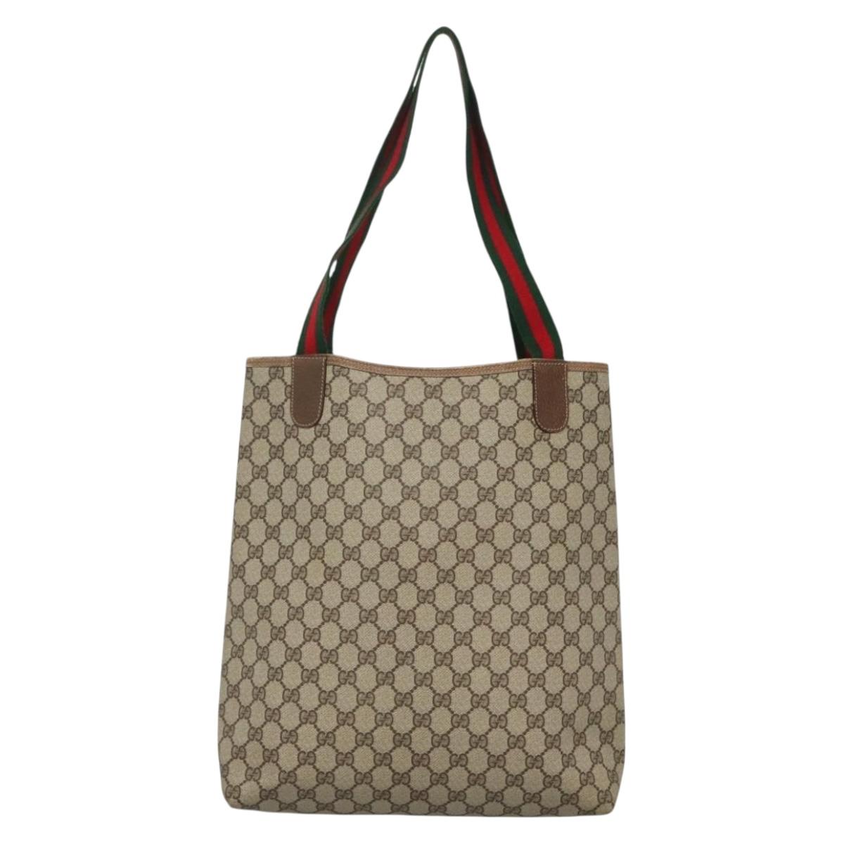 Gucci Sherry Beige Canvas Tote Bag