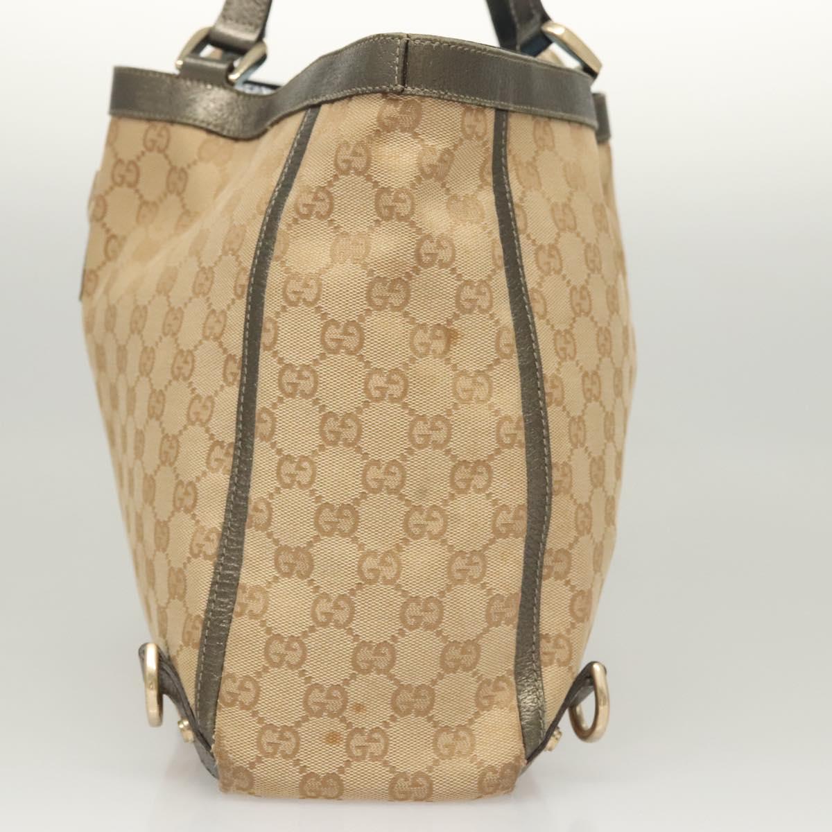 Gucci Abbey Beige Canvas Tote Bag