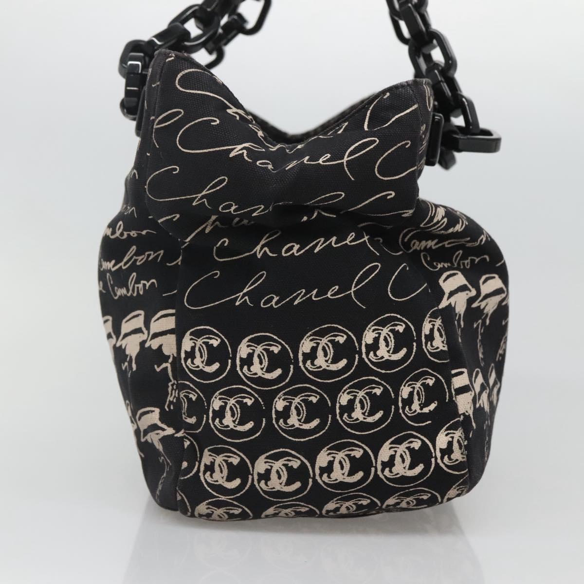 Chanel Black Canvas Tote Bag