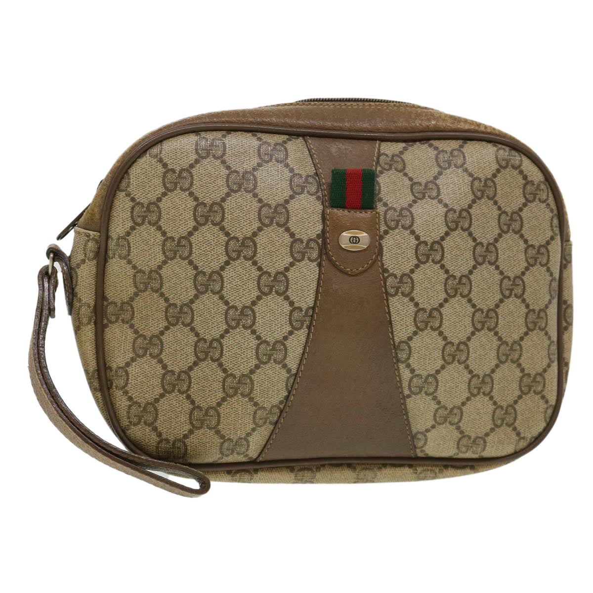 Gucci Beige Canvas Clutch Bag