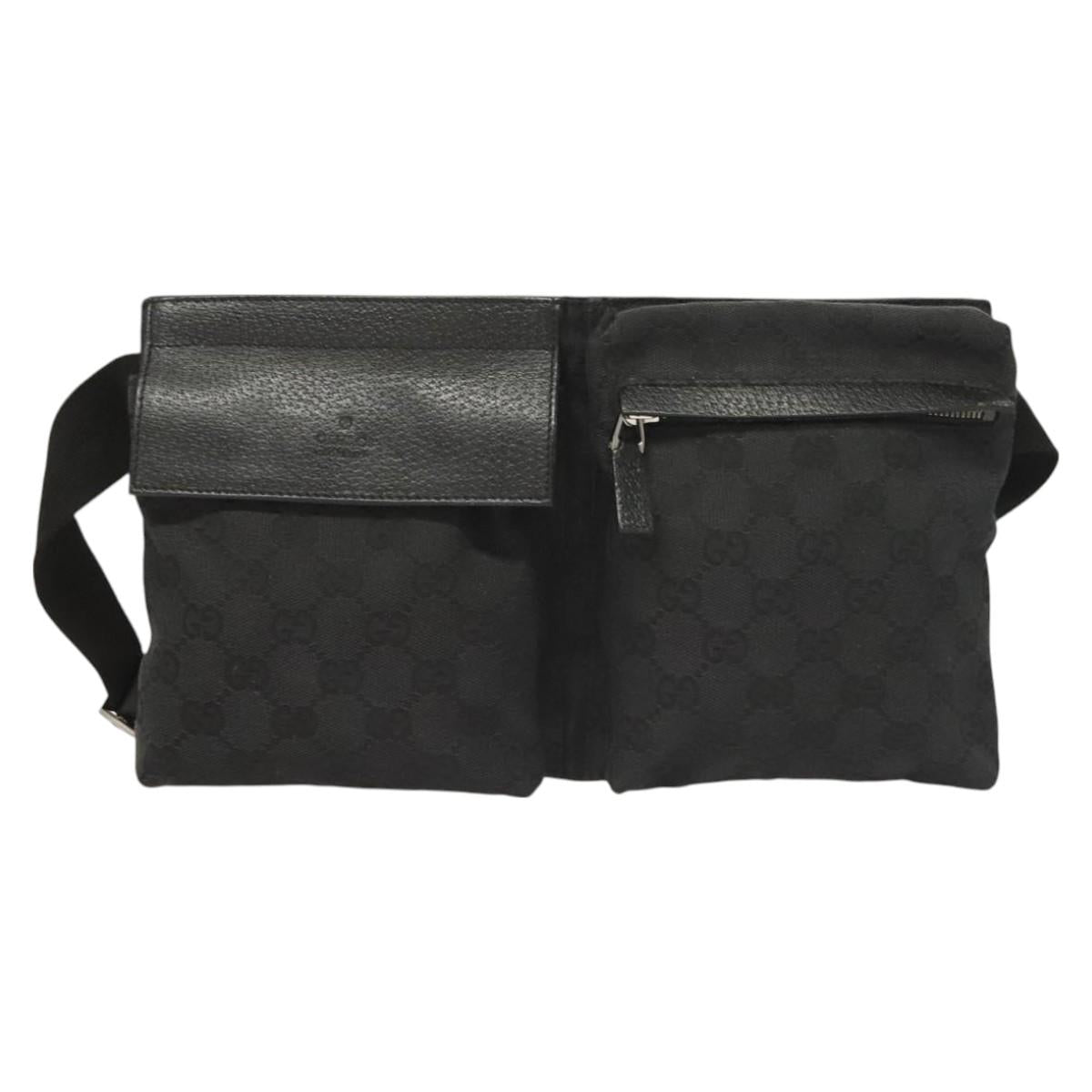 Gucci Gg Canvas Black Canvas Shoulder Bag