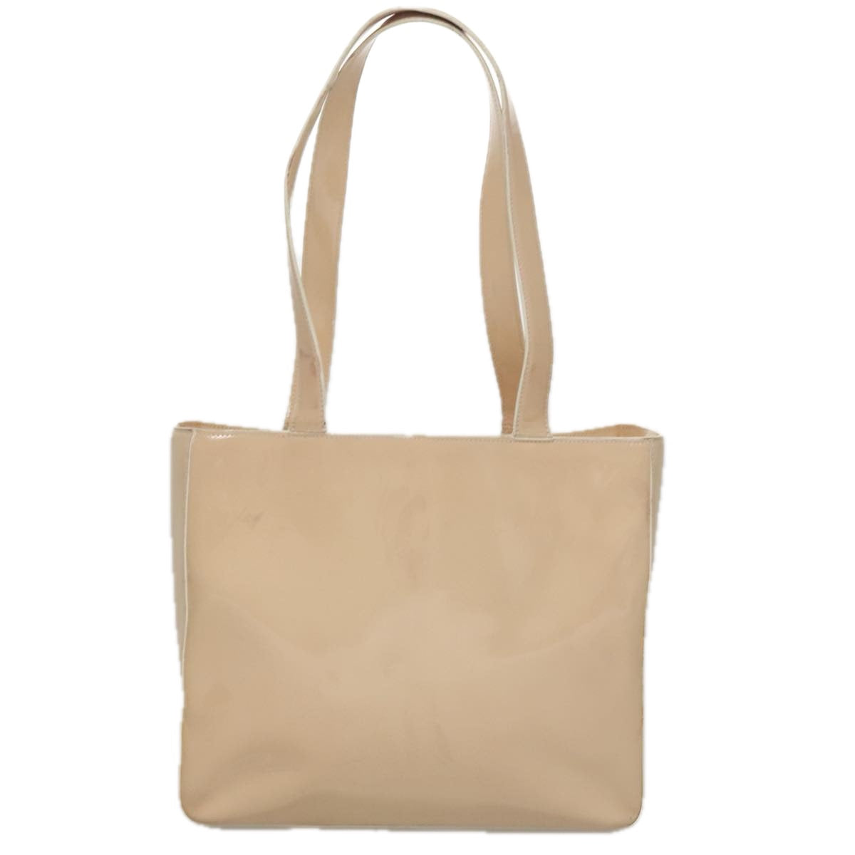 Chanel Pst (Petite Shopping Tote) Beige Patent Leather Tote Bag