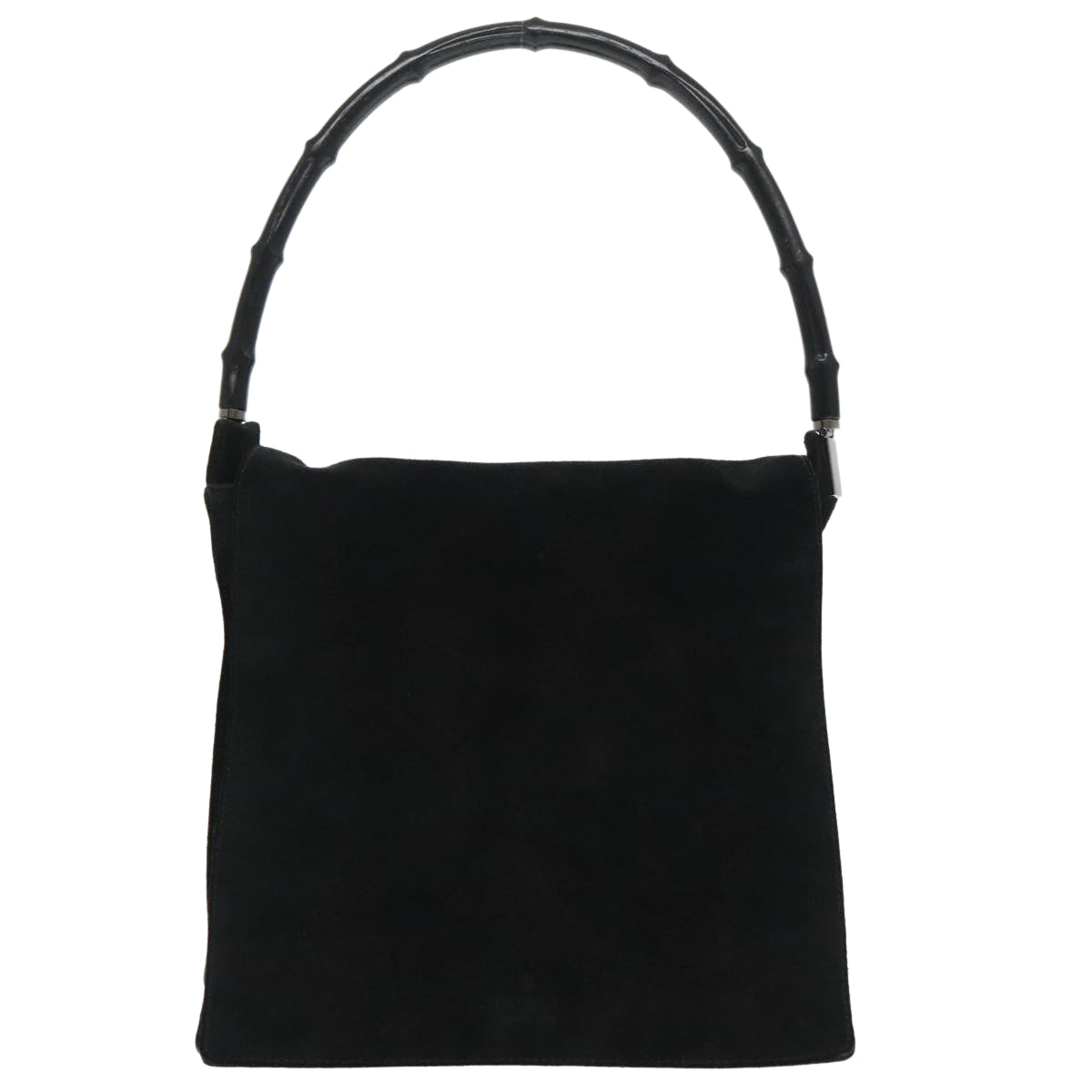 Gucci Bamboo Black Suede Shoulder Bag