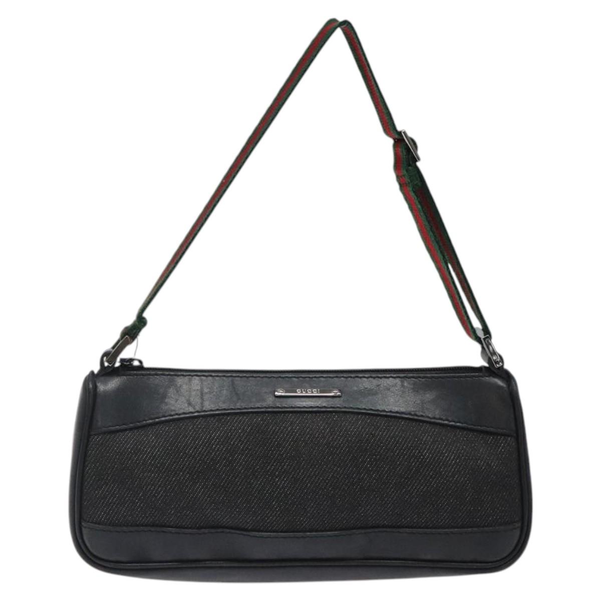 Gucci Web Black Canvas Clutch Bag