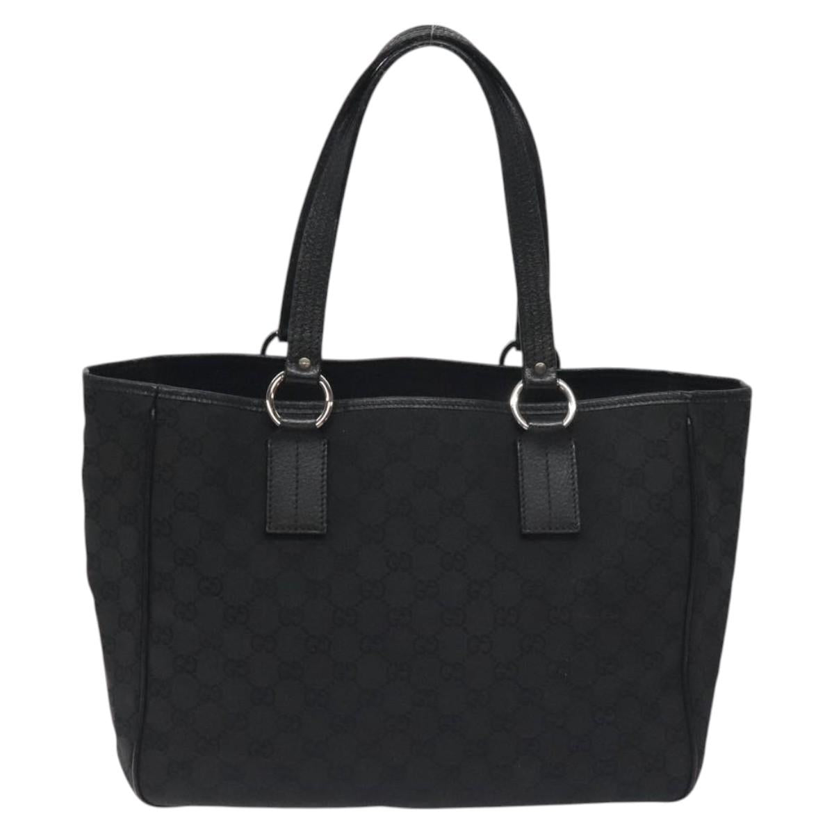 Gucci Gg Canvas Black Canvas Tote Bag