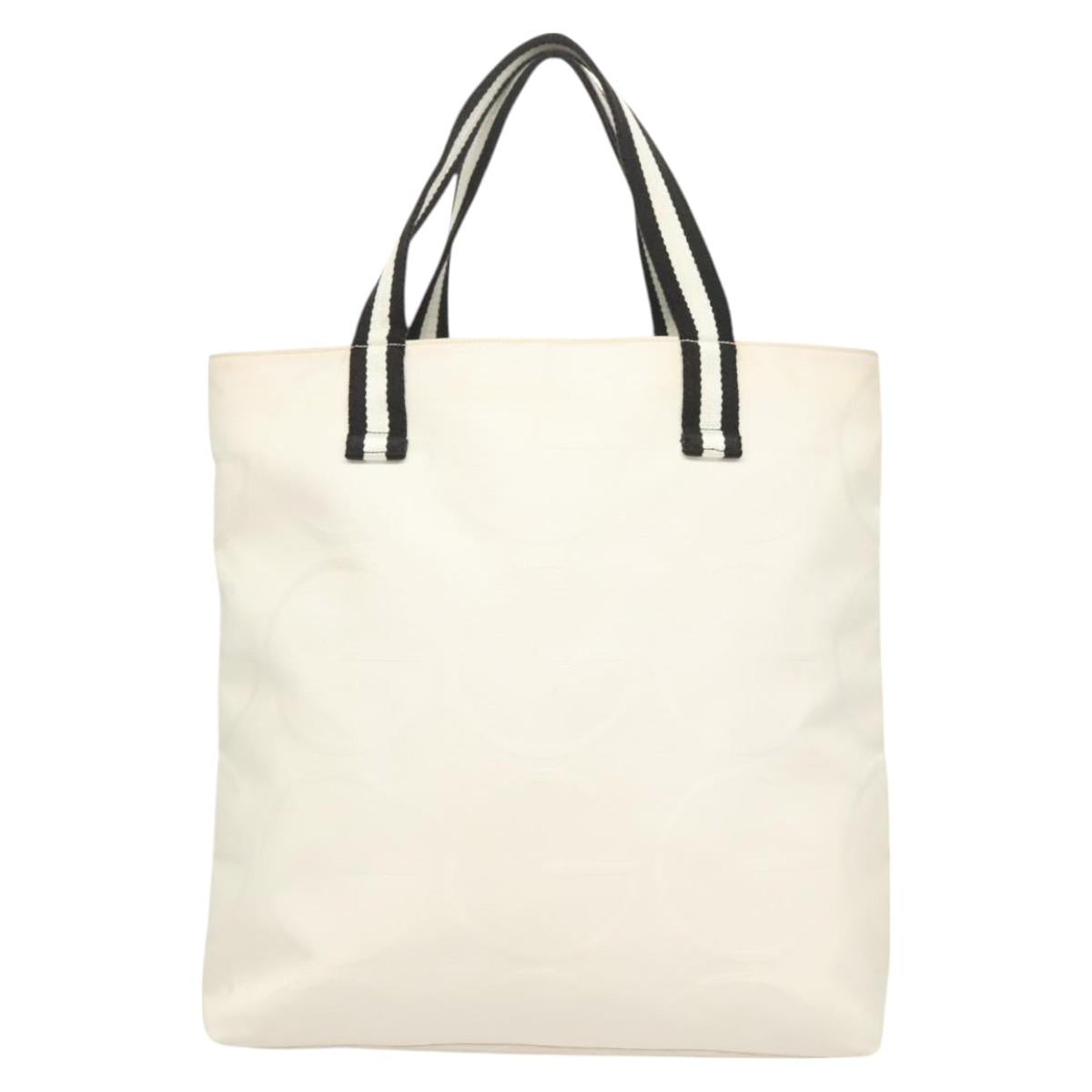 Gucci White Canvas Tote Bag