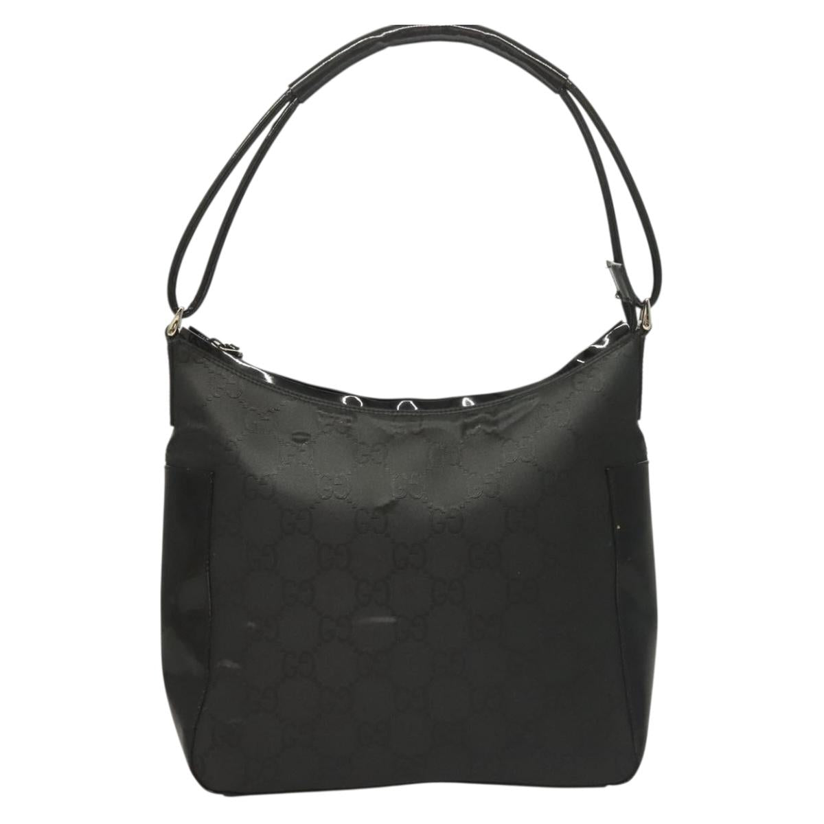 Gucci Gg Canvas Black Nylon Shoulder Bag