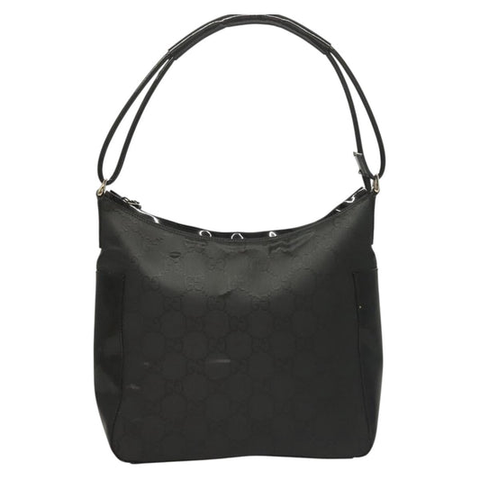 Gucci Gg Canvas Black Nylon Shoulder Bag