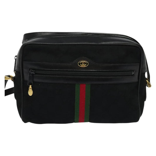 Gucci Ophidia Black Canvas Shoulder Bag