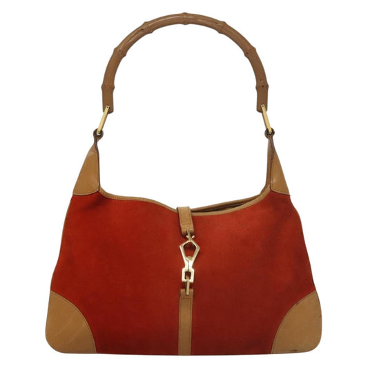 Gucci Jackie Red Suede Shoulder Bag