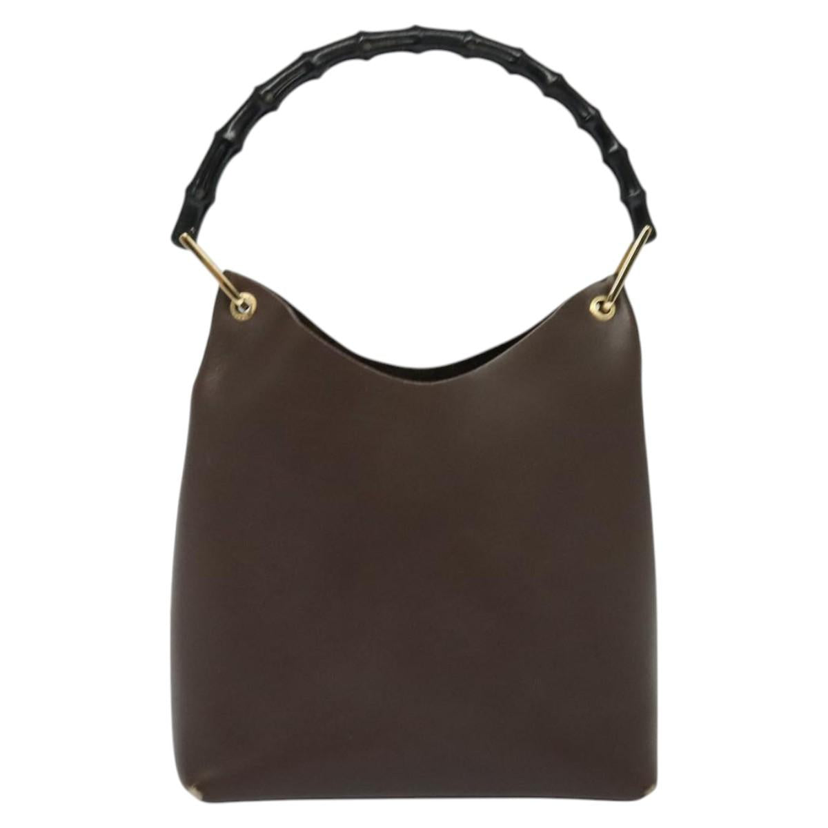 Gucci Bamboo Brown Leather Shoulder Bag