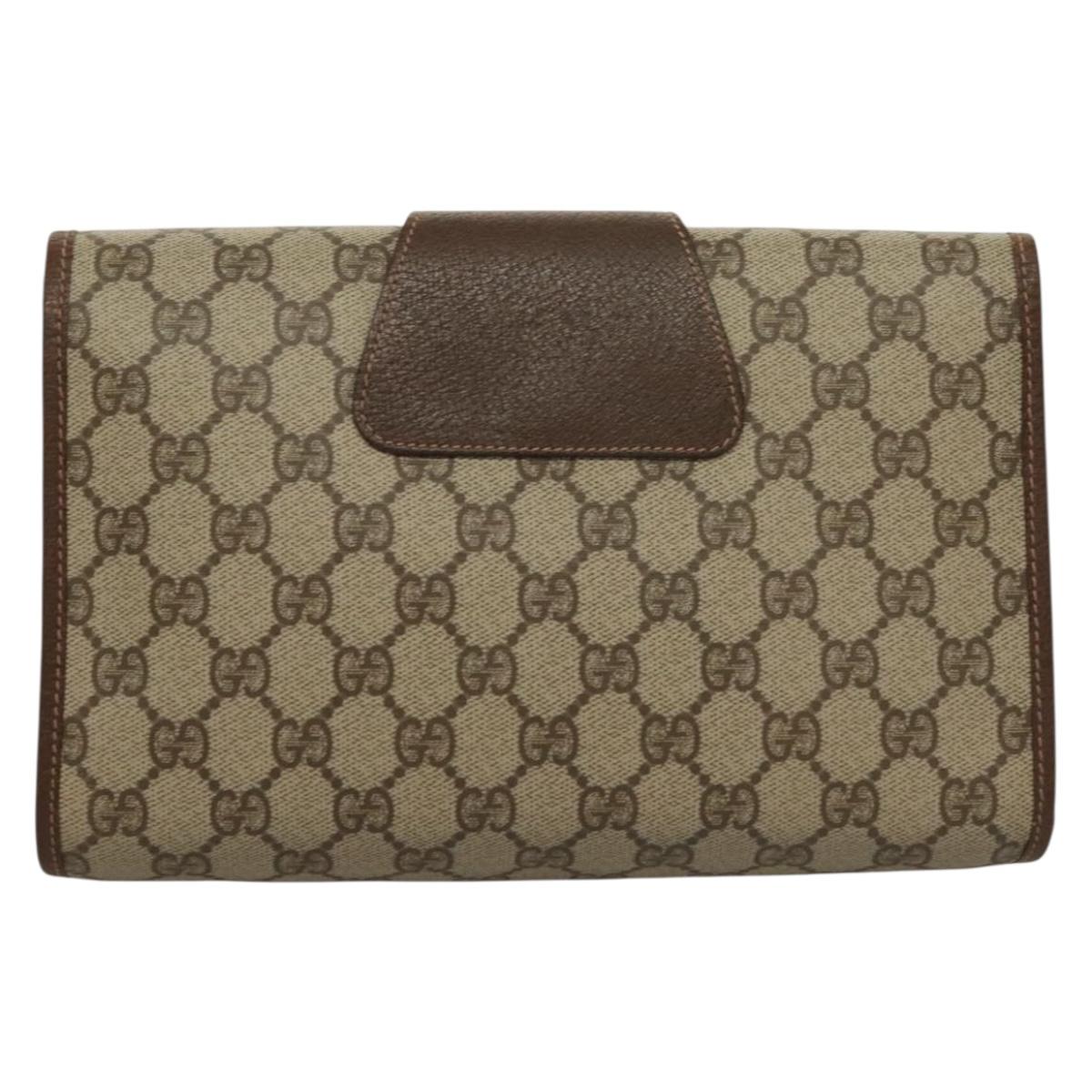 Gucci Ophidia Beige Canvas Clutch Bag