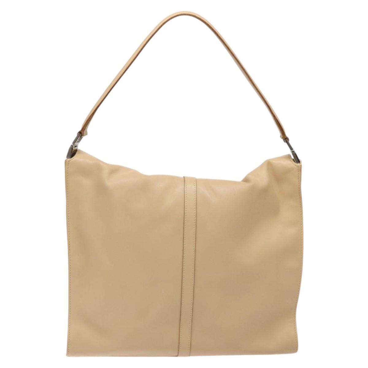 Gucci Jackie Beige Leather Shoulder Bag
