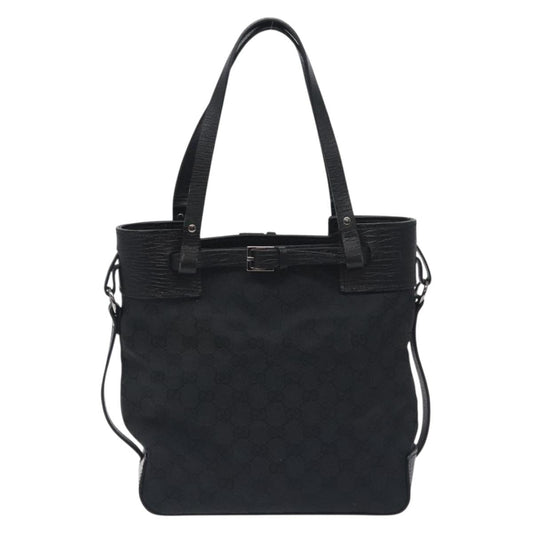 Gucci Gg Canvas Black Canvas Tote Bag