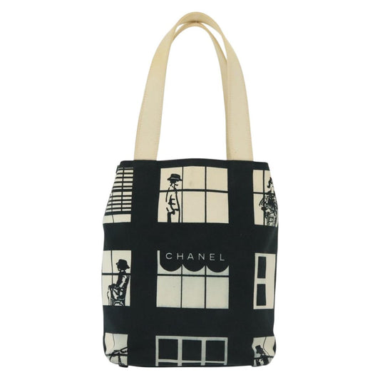 Chanel Window Black Canvas Tote Bag