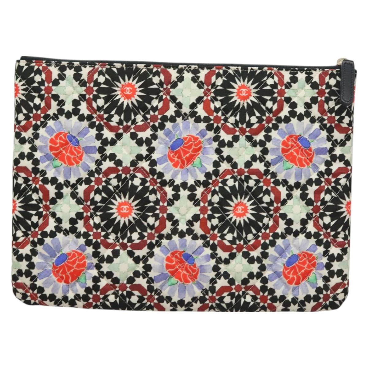 Chanel Multicolour Nylon Clutch Bag