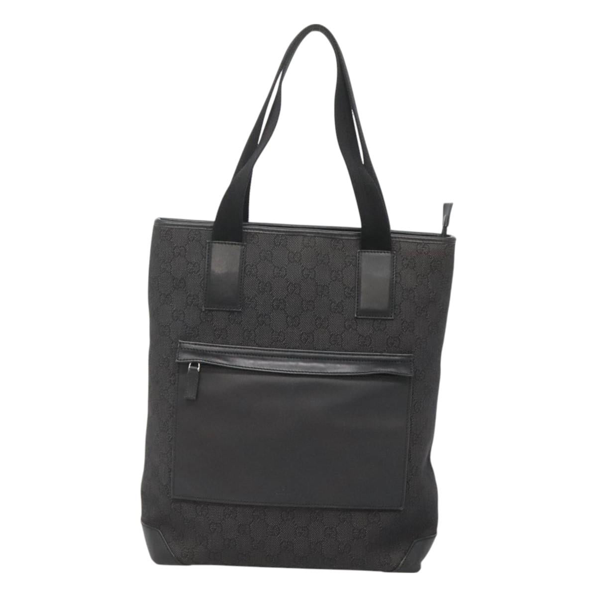 Gucci Gg Canvas Black Canvas Tote Bag