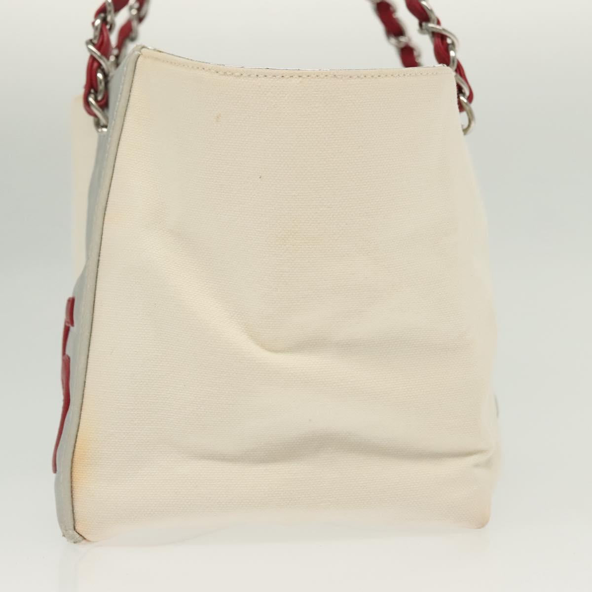 Chanel Numero 5 White Canvas Tote Bag