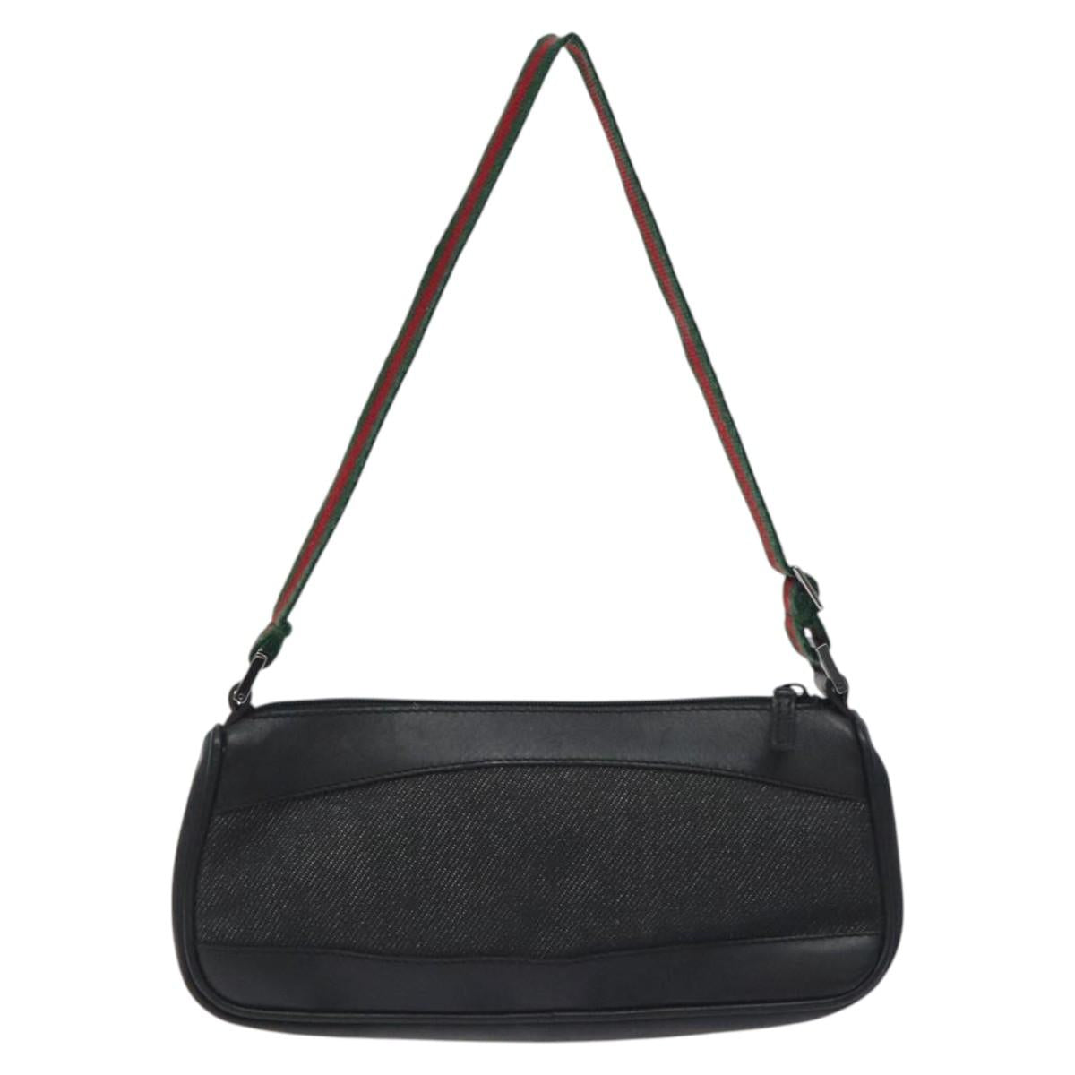 Gucci Web Black Denim - Jeans Clutch Bag