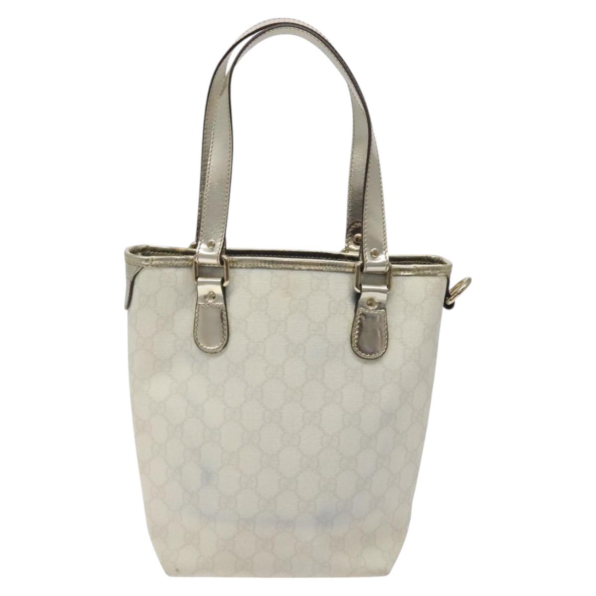 Gucci Gg Canvas White Canvas Tote Bag