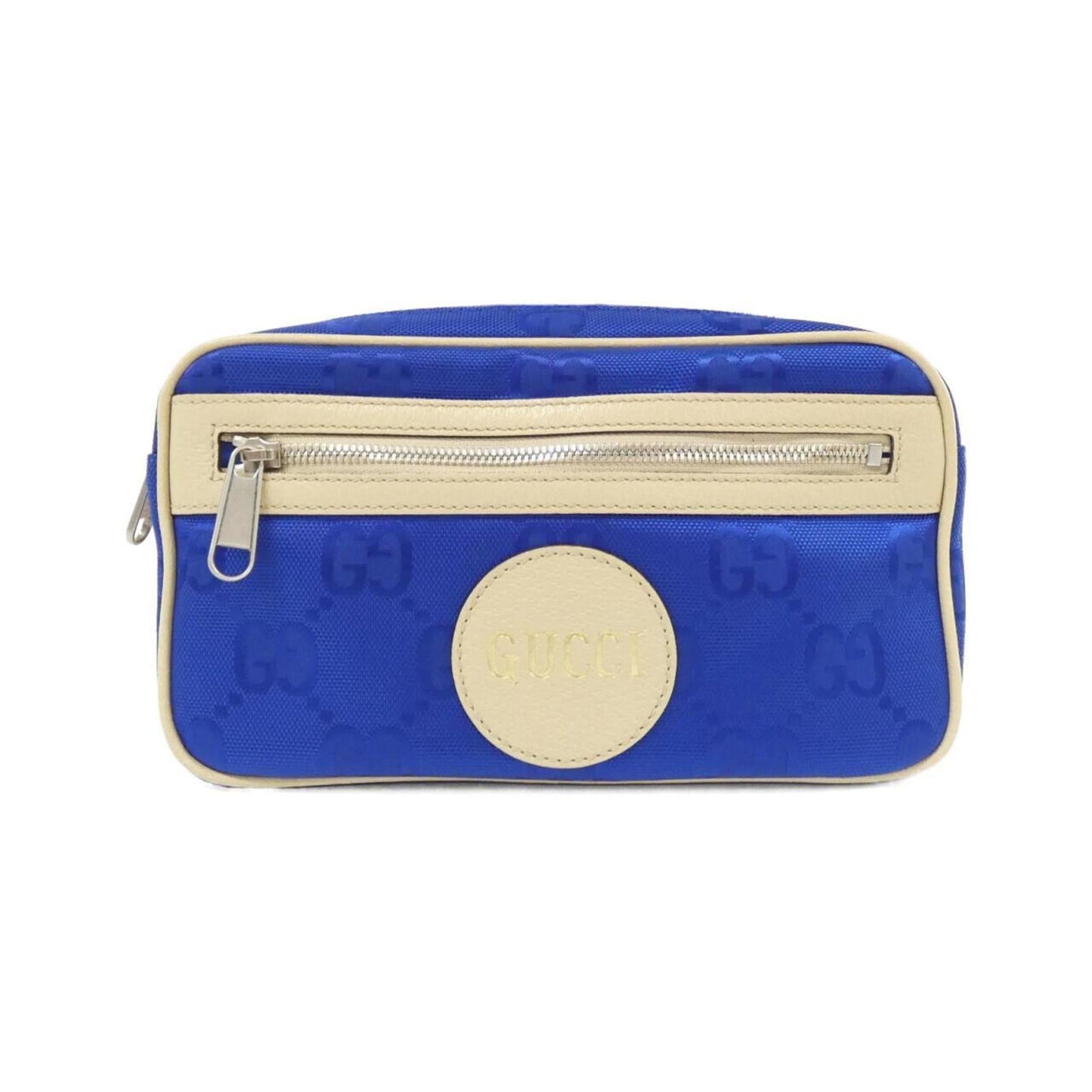 Gucci Blue White Nylon Leather Fanny Pack