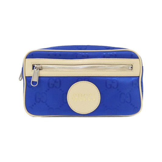 Gucci Blue White Nylon Leather Fanny Pack