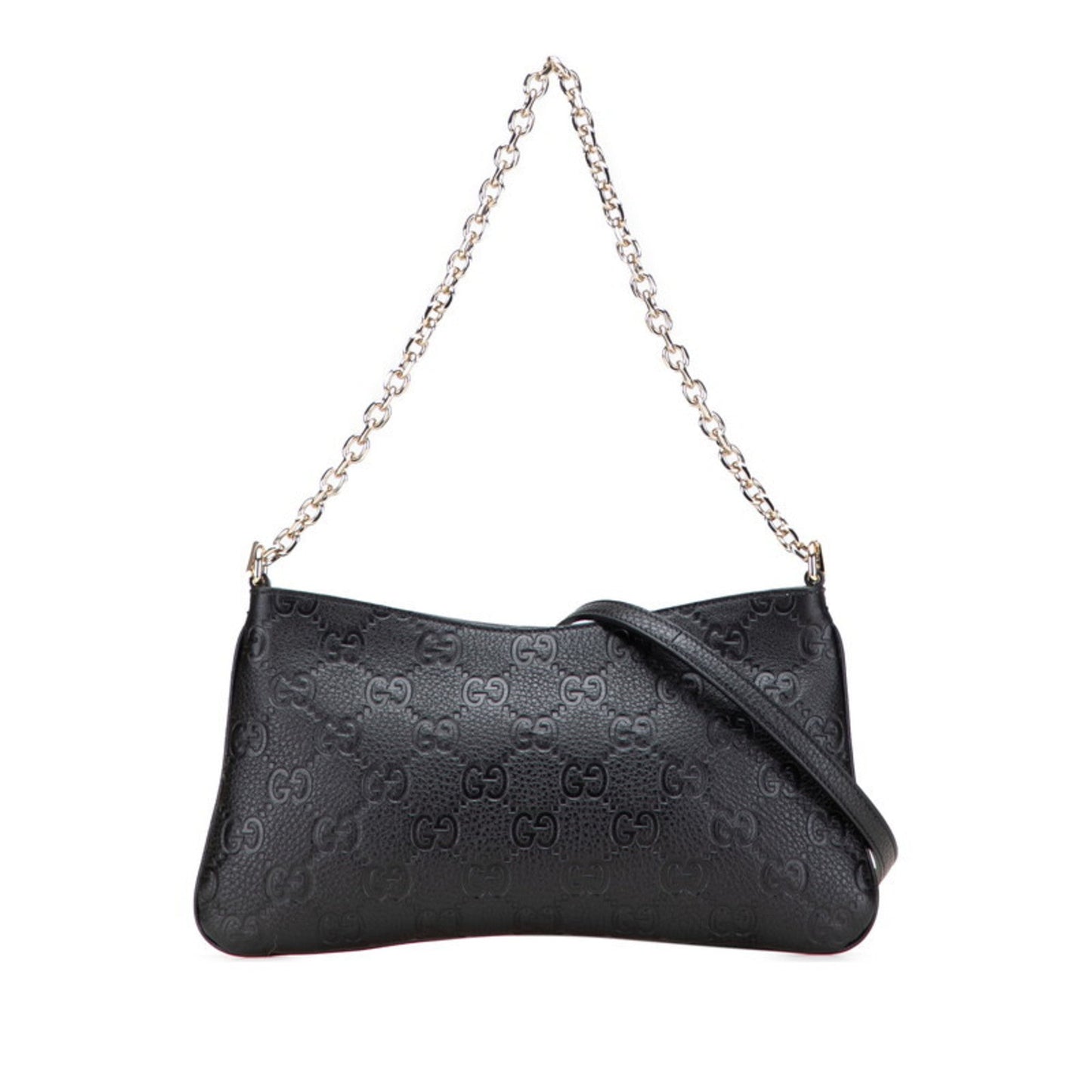 Gucci Black Leather Handbag Shoulder Bag