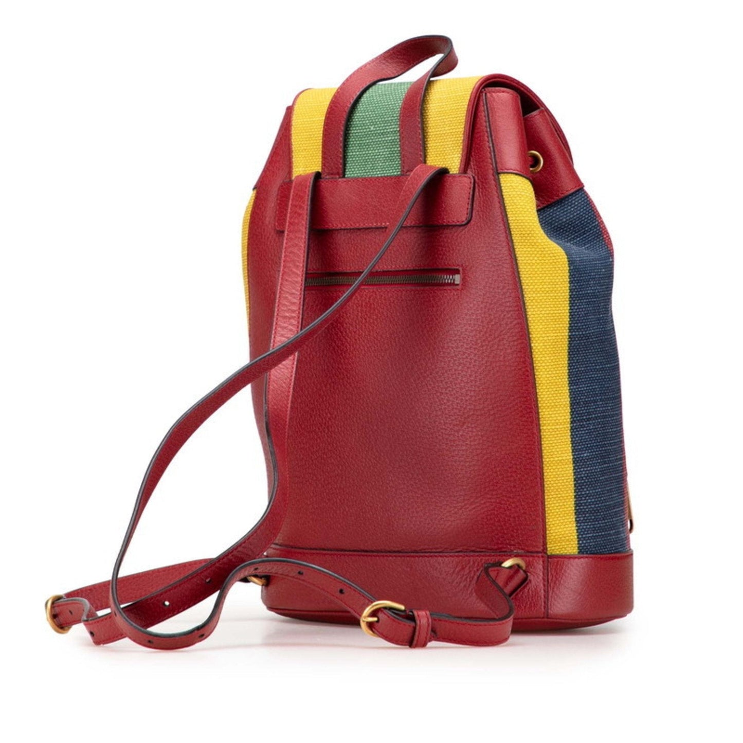 Gucci Multi-Color Red Color Canvas Leather Backpack