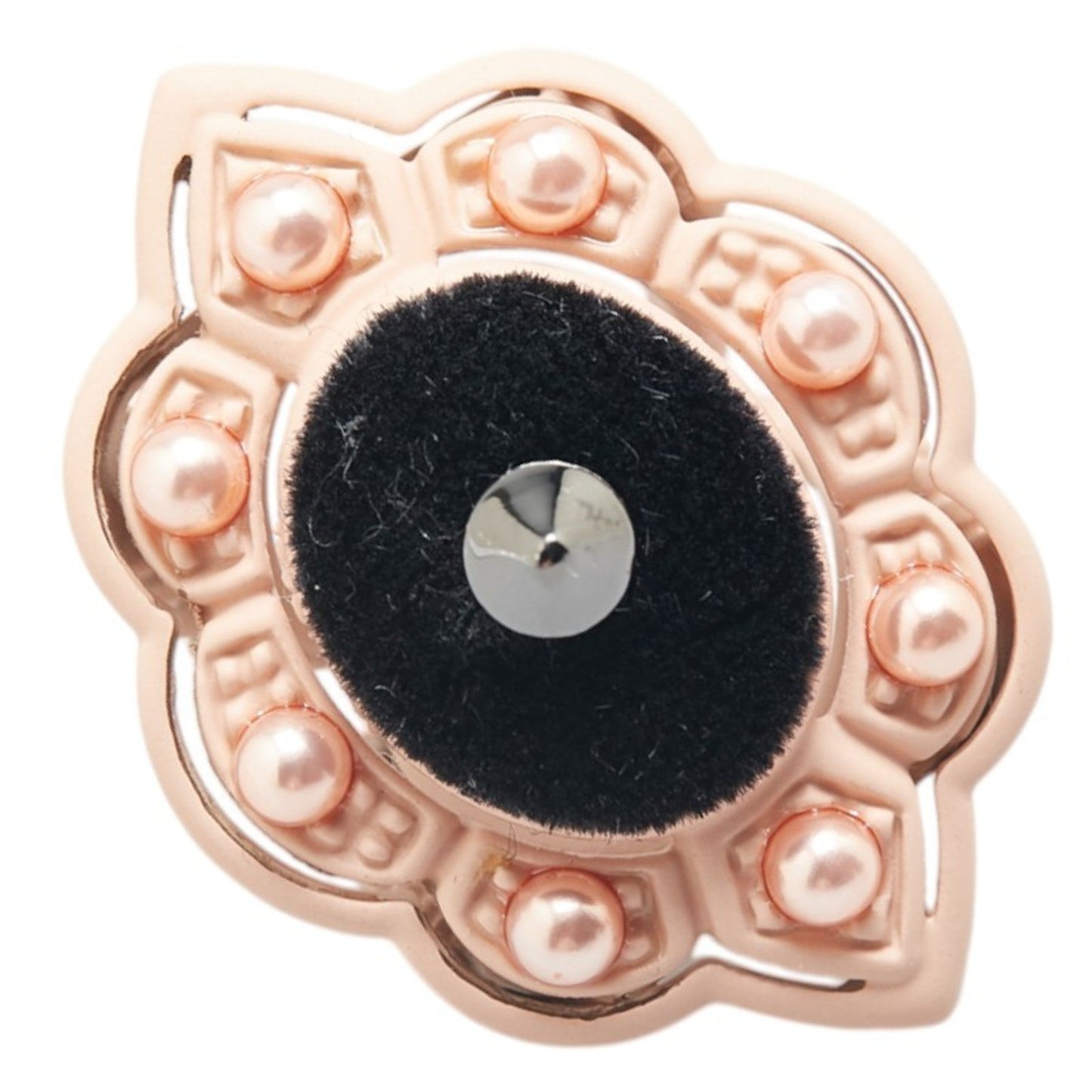 Gucci Pink Artificial Pearl Plastic Band Ring
