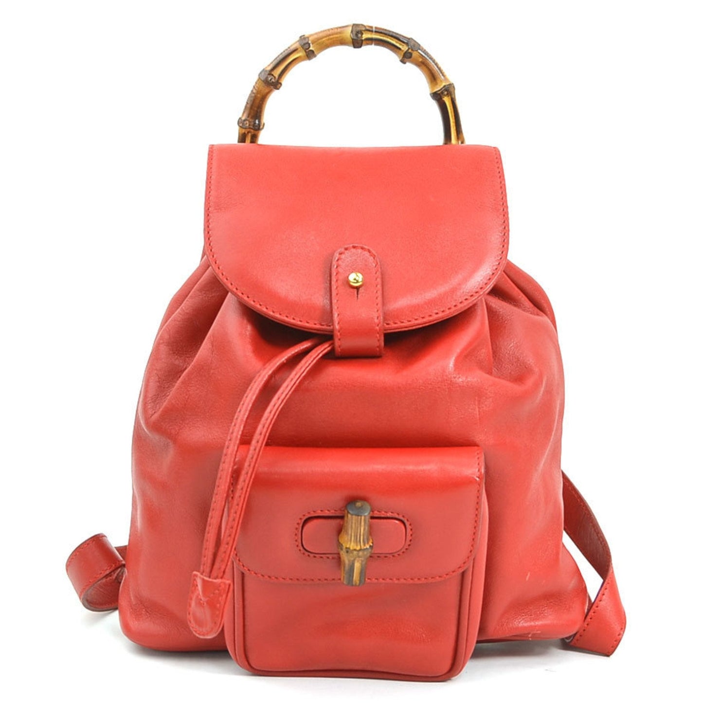 Gucci Red Color Leather Backpack