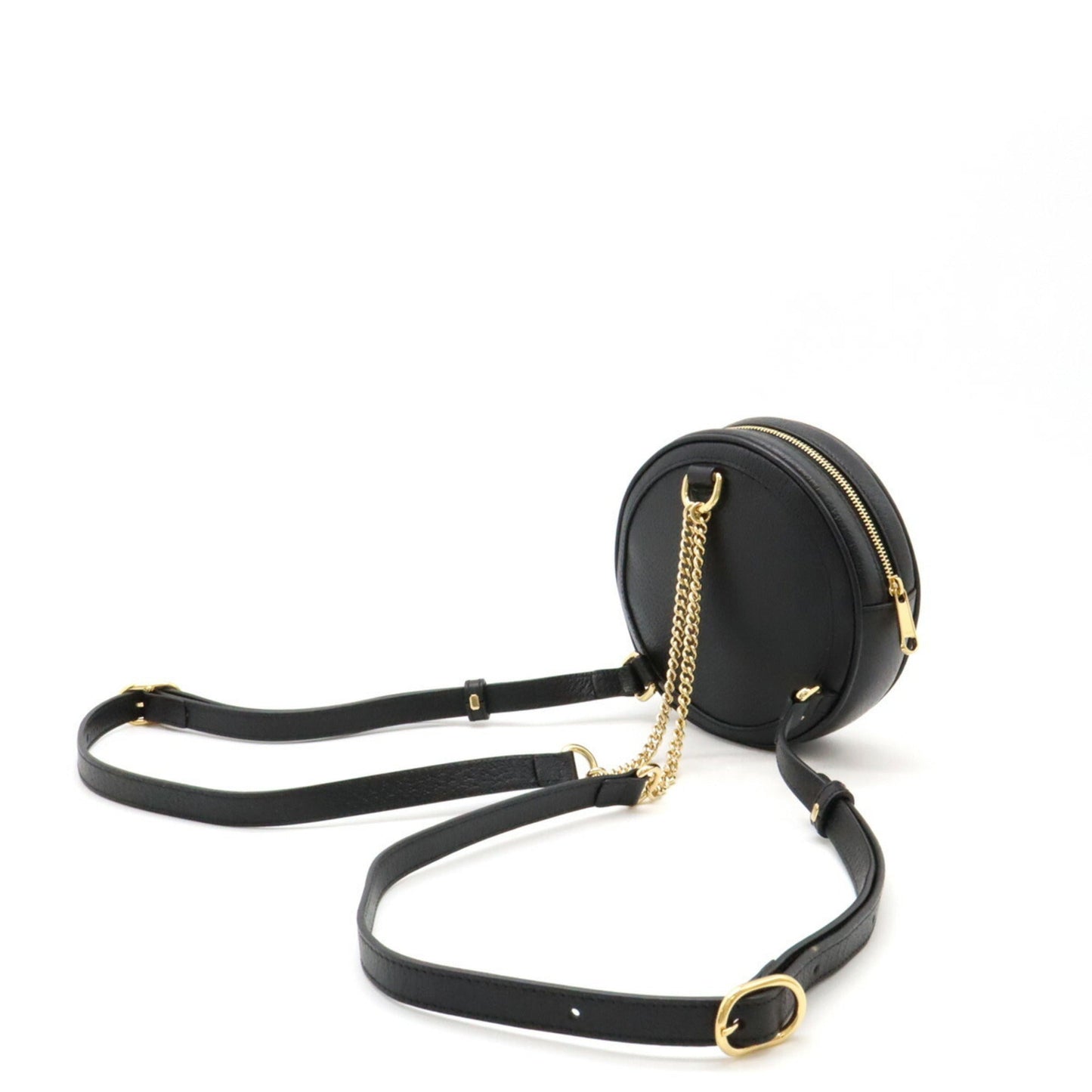 Gucci Sherry Line Black Green Red Color Leather Backpack