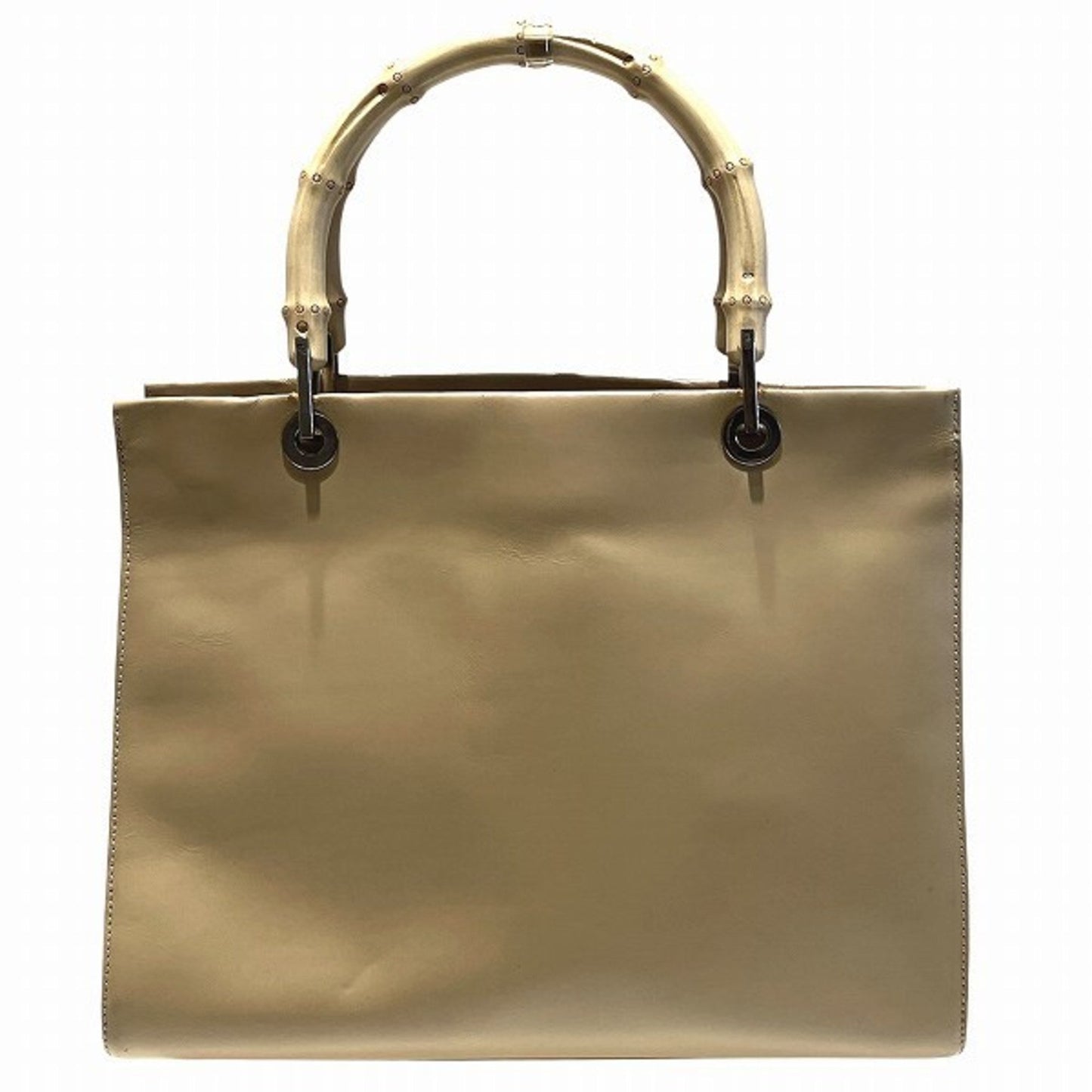 Gucci Beige Leather Handbag Tote Bag