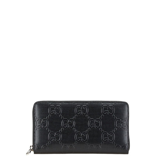 Gucci Black Leather Long Wallet (Bi-Fold)