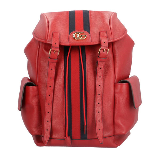 Gucci Navy Red Color Leather Backpack