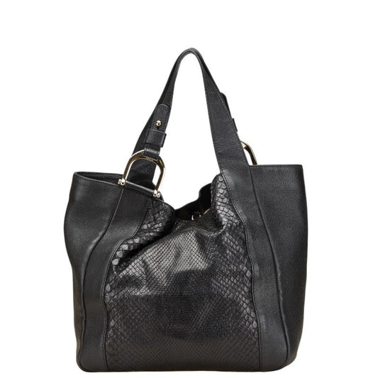 Gucci Black Leather Shoulder Bag Tote Bag