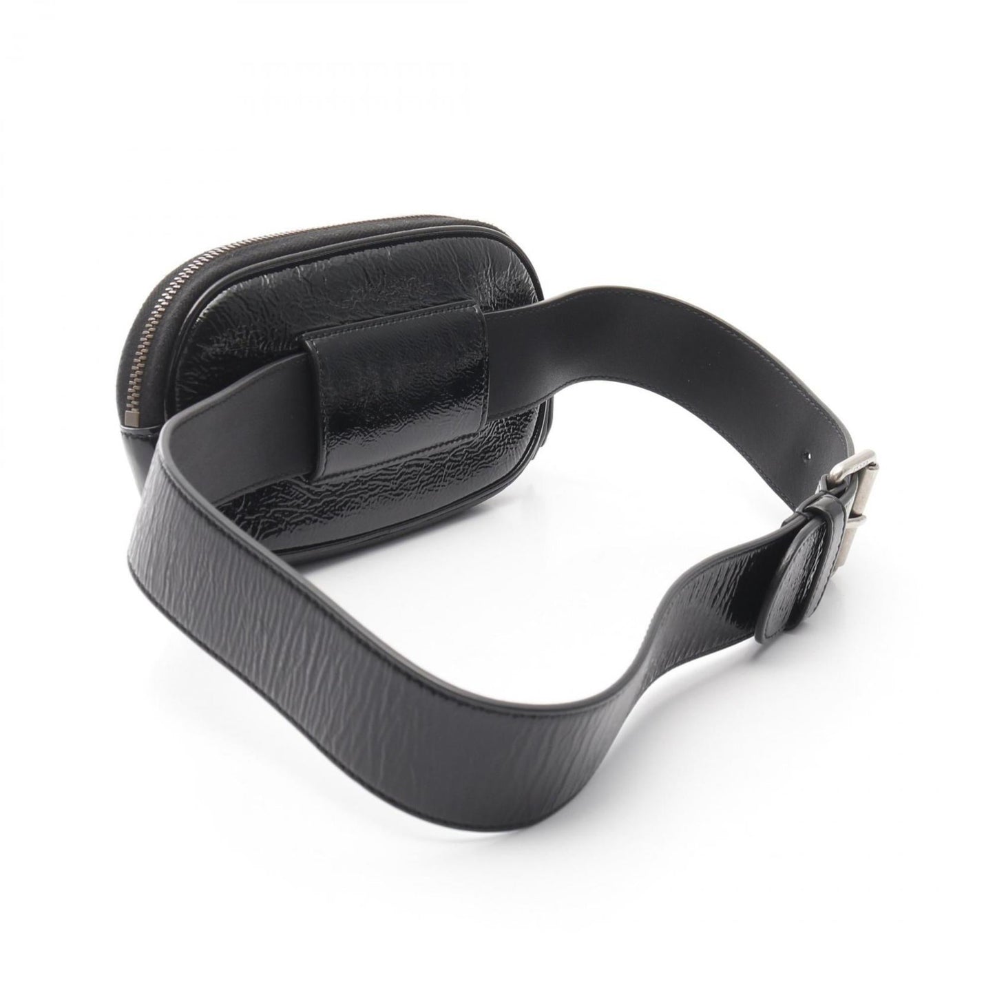 Gucci Black Patent Leather Fanny Pack Sling Bag