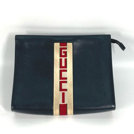 Gucci Black Leather Clutch Bag
